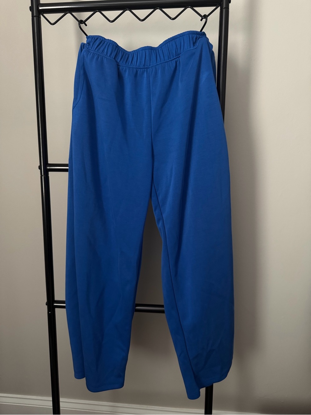Charlotte Avery Margo Blue Modal Scuba Wide Leg Pants Size M